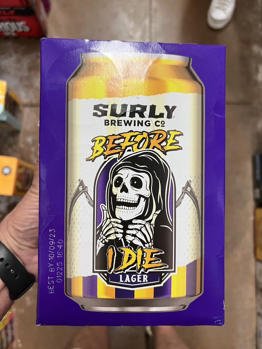 The new Before I Die cans have arrived <a href="/JohnsGrocery/">Johns Grocery</a> in Iowa City. <a href="/PhilMackey/">Phil Mackey 🎙</a> <a href="/jzulgad/">Judd Zulgad</a> <a href="/DexsTweets/">Declan Goff</a> <a href="/surlybrewing/">surlybrewing</a>
