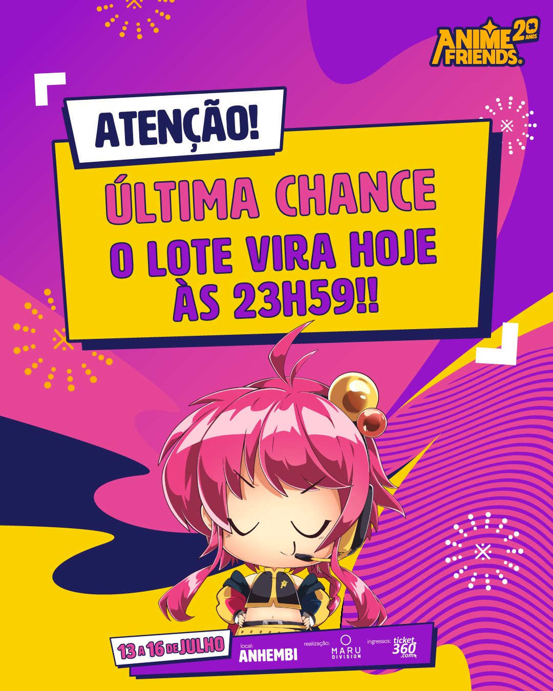 Anime Friends on X: Parece que vocês estão tão animados quanto a gente  para o Anime Friends 2023! 80% do pacote VIP já foi vendido!! Se você quer  ter essa experiência exclusiva