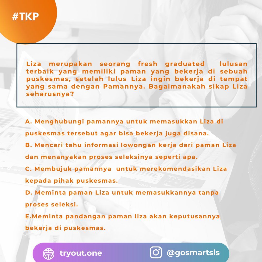 immermanalu's tweet photo. Soal #tkp
Coba kak, apa ini kira2 jawabannya?
.
.
Ayo latihan dan tryout terupdate, cek kak di https://t.co/5pW6LxaLKG
Semangat!

#soal #tryout #skdcpns #cpns #cpns2023 #seleksicpns #tryoutcpns #infobumn #bumn https://t.co/rnHNft5nHM