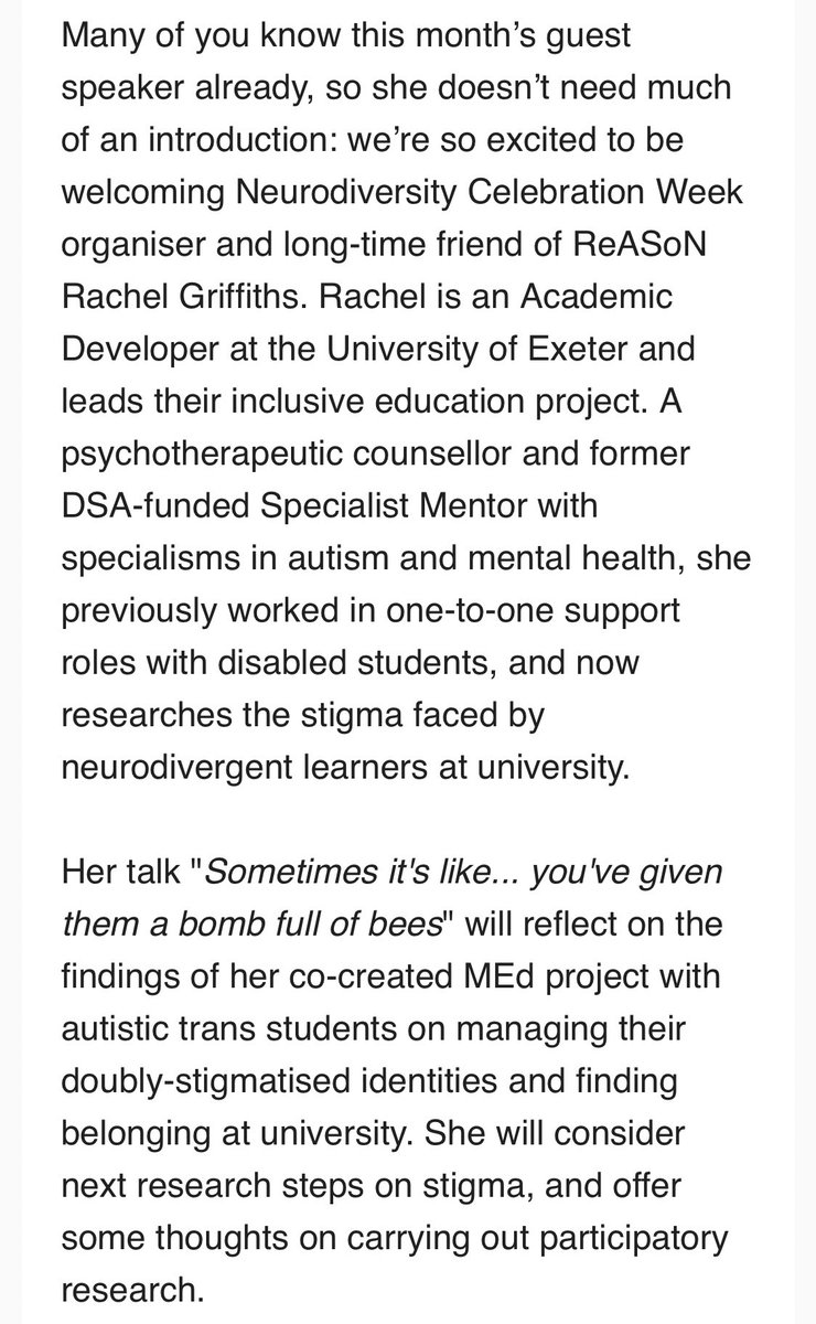 Researchers & Students on Neurodiversity (ReASoN) tweet media
