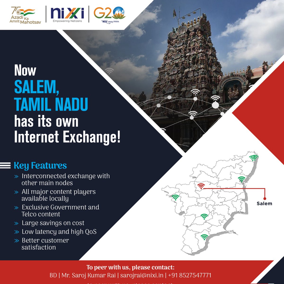 inregistry's tweet photo. Now Salem, Tamil Nadu has its own internet exchange. Come and be a part of this expanding network.

For more information, visit https://t.co/Wh6DroY89e

Our Tariff Policy: https://t.co/Rkx1oWdBiB

#Salem #TamilNadu #India #NationalInternetExchangeofIndia #Internet #Technology https://t.co/FV5khVPqkz