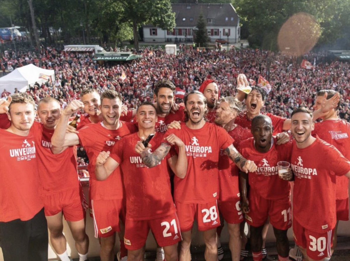 fcunion's tweet photo. #OTD Quasi jetzt vor genau einem Jahr haben wir uns unsere erste Europa-League-Teilnahme gesichert. Der Rest ist Geschichte. https://t.co/n6cdfQ66tv