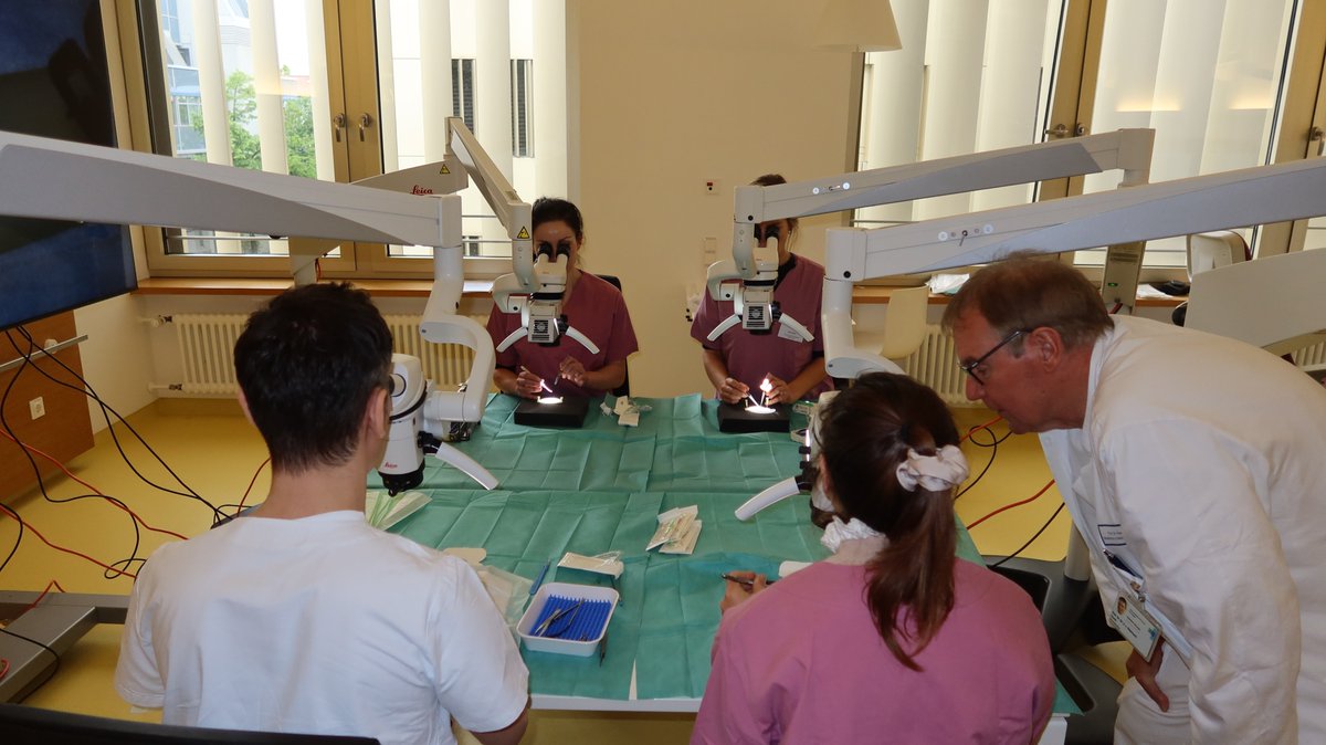 Mikrochirurgische Weiterbildung in Erlangen im Rahmen des DGPRÄC-Assoziiertenkurses #dgpräc #microsurgery