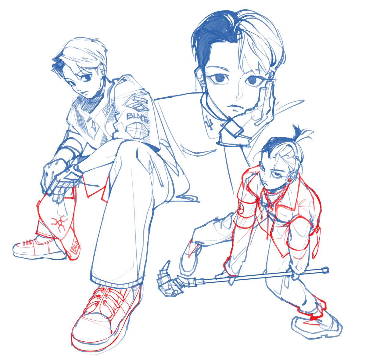 yeodungii's tweet image. 오랜만에 그림
포즈참고 했어여..😁