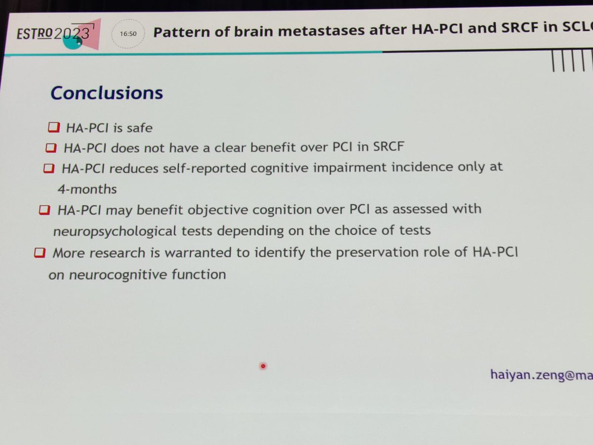 Pooled findings of NCT01780675 and PREMER trials #ESTRO2023 #radonc @SEOR_ESP @goecp1 @MAASTROclinic