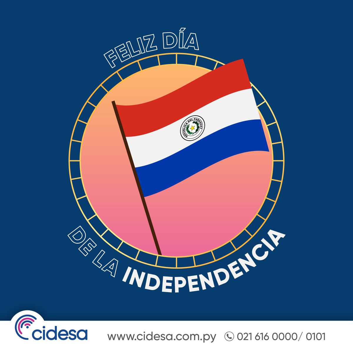 Que la valentía y el coraje de nuestros héroes nos inspire a luchar todos los días por un Paraguay mejor.

¡Celebremos estos 212 años de libertad!

#IndependenciaParaguaya  #PróceresdeMayo