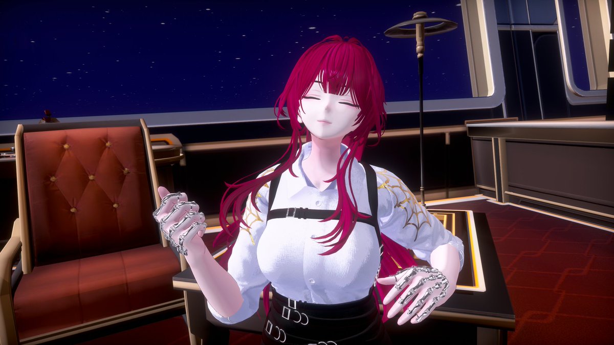 Choyuli_VRC's tweet photo. #VRChat 
신라로 스타레일 카프카 느낌내서 만들어봤어요! https://t.co/9I1NKhFGxZ