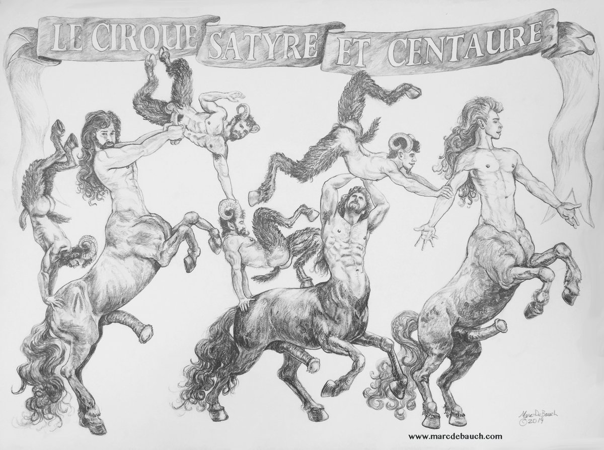 marcdebauch's tweet photo. Today is International Centaur Appreciation Day! "Le Cirque Satyre Et Centaure" 2019 graphite on paper https://t.co/mc1vOl96yj #InternationalCentaurAppreciationDay #centaur #centaurs #gayart #homoerotic #beastcock #horsecock #queerart #centaurlove #hornycentaurs https://t.co/lk5rFyl5tc