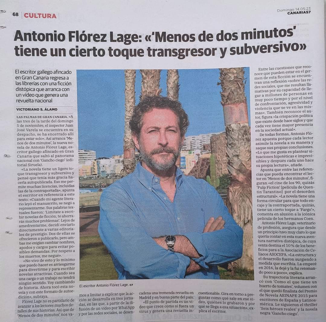 aflorezlage's tweet photo. Muchas gracias a @canarias7 por la entrevista. Dejo en el hilo el enlace a la versión digital. https://t.co/vXfJkVcAnN