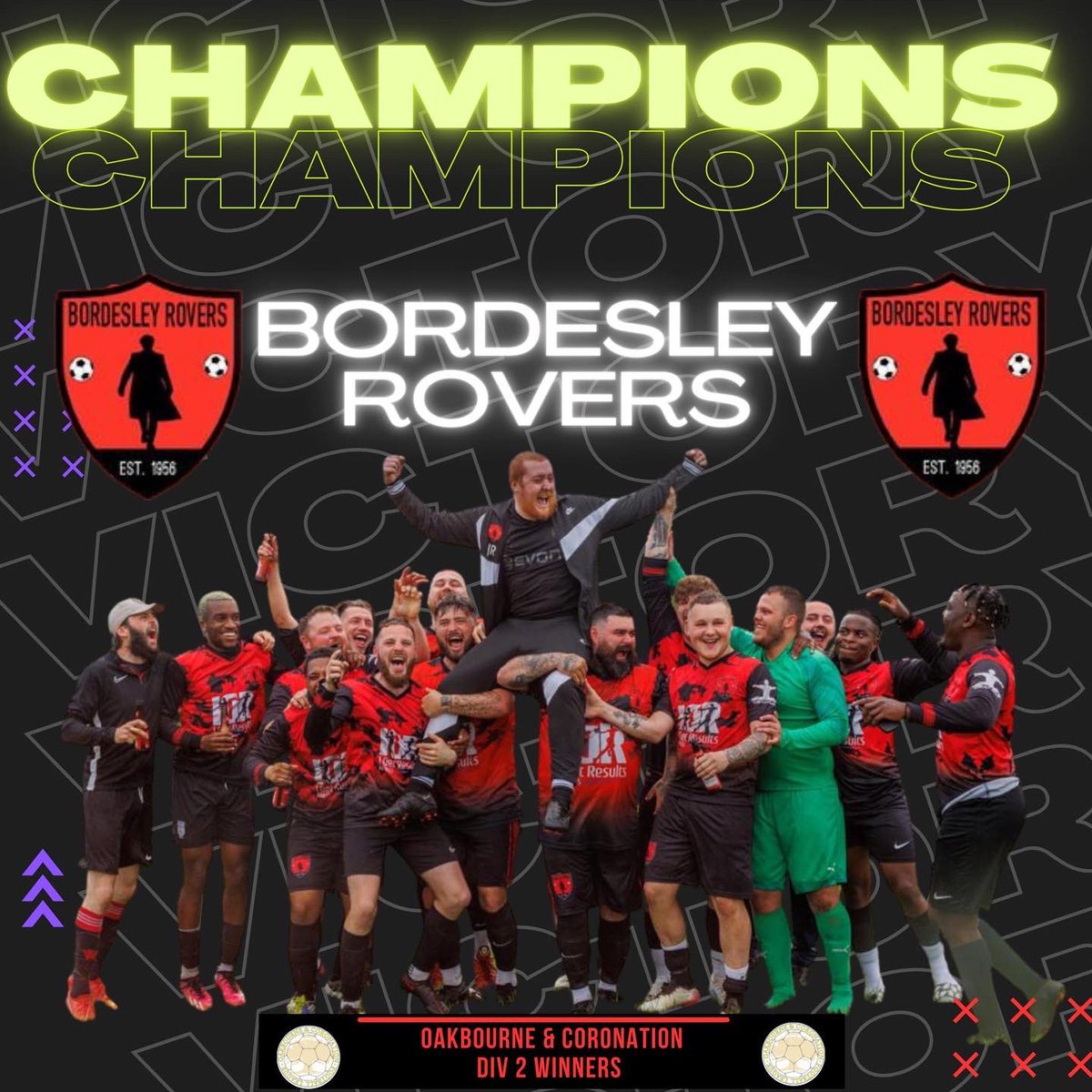 Div 2 champs 22/23 
Up the bordesley 🙌🙌