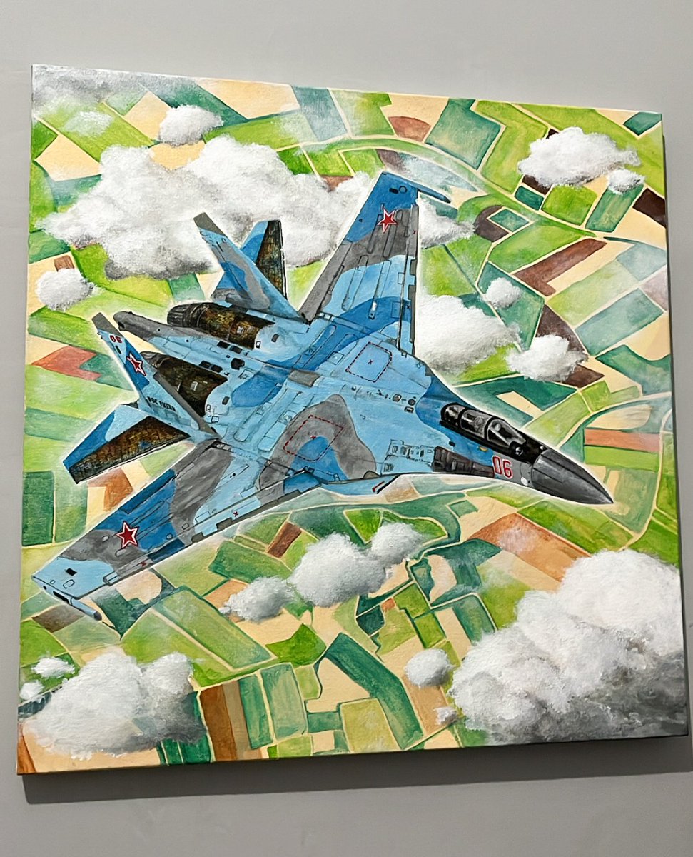 Finally Done:) 
Su-35, Acrylic on canvas 50x50