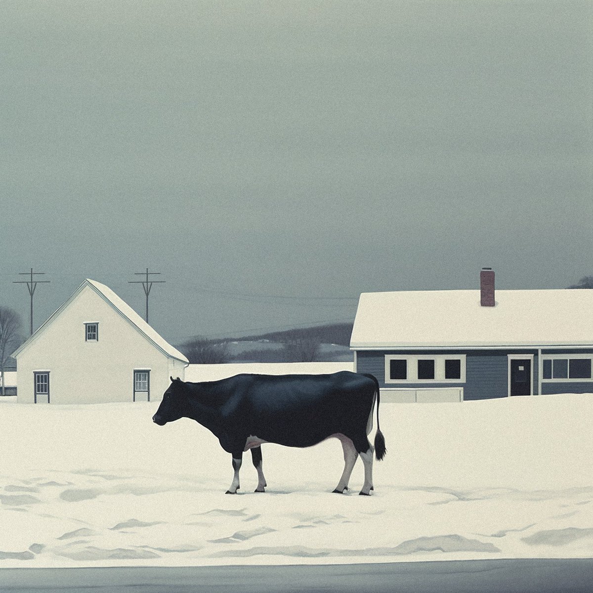 russellgreenart's tweet image. gm! 🌅

‘Snowy Suburbia’ (2023)