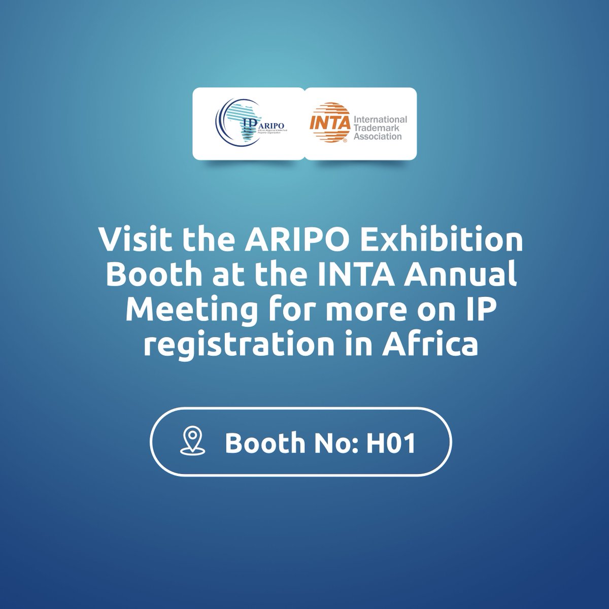 Meet the ARIPO team at the #INTA2023 Annual Meeting in Singapore at the Exhibition Hall, Booth No: H01. @INTA