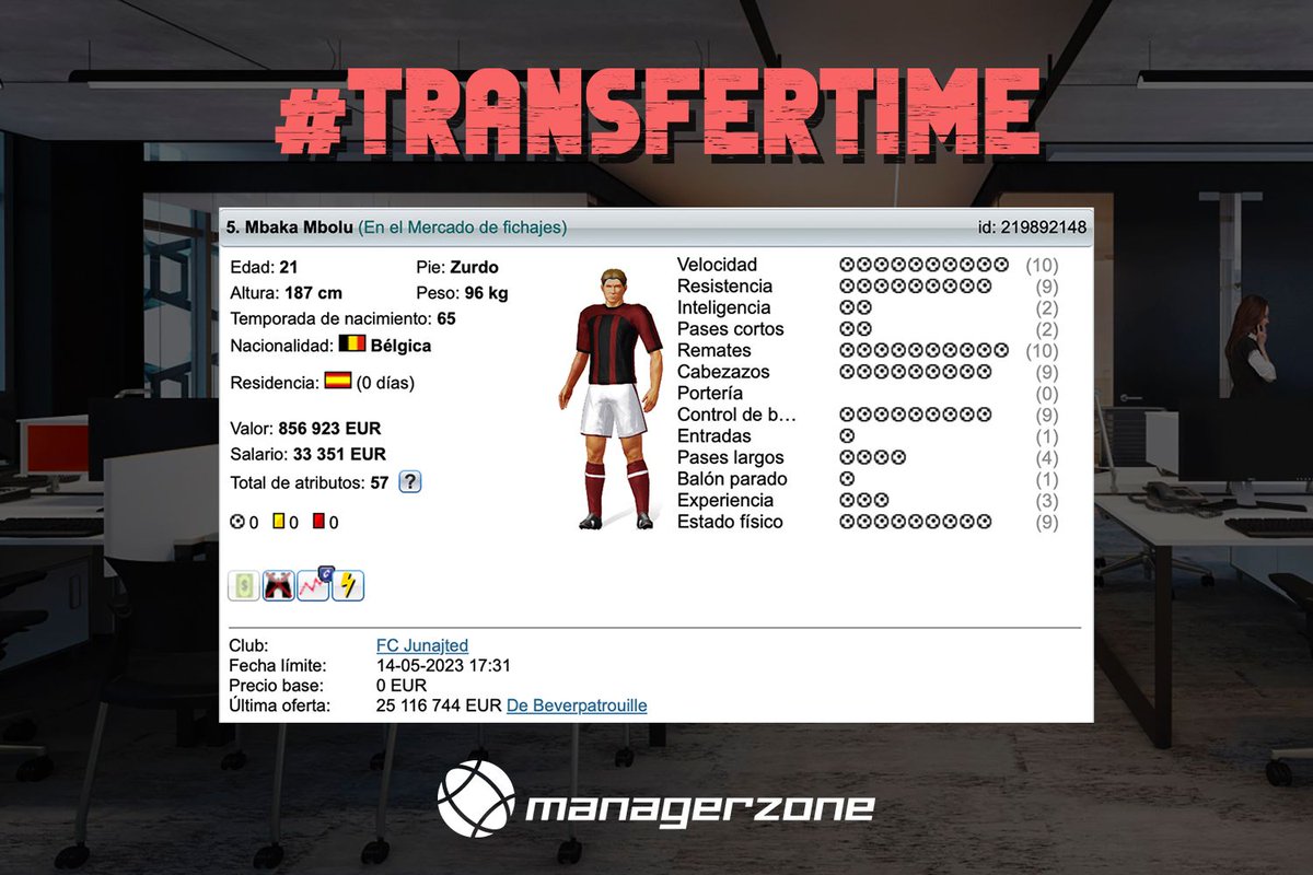 ManagerZone's tweet photo. Some have broken the piggy bank 💸 to reinforce themselves. If you had money to bore, would you sign the player in the image for 25M?
#Managerzone #TransferTime #FootballManager #HockeyManager #GetItTheZone https://t.co/dfIe3l39WK