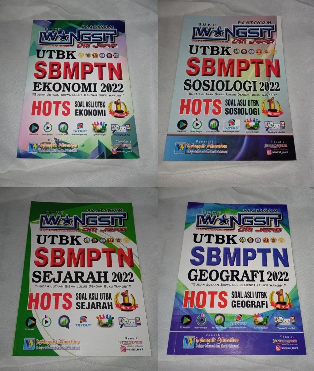 Shinning_naa's tweet photo. Haloo, ada kah yang minat beli buku wangsit 2022 punya saya? isinya satu paket soshum tka (geo, sosio, sej, ekonomi, kertas. rumus sakti matdas) Boleh DM kalo minat nego harga lumayan buat snbt. Bukunya belum pernah di pake sebelumnya :) 

#snbt2023 #snbt #wangsit #utbk #utbk2023 https://t.co/4qQXcCi3xz