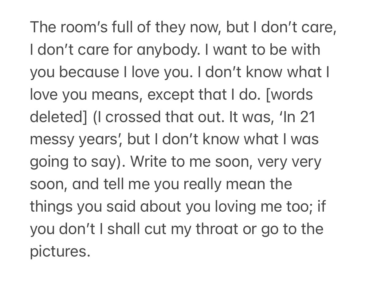 WhoresofYore's tweet image. And just because it’s astonishingly beautiful, here is another letter #DylanThomas wrote to his wife, Caitlin. It’s dated July 17, 1936 &amp;amp; he’s travelled to Swansea for work &amp;amp; had to leave Caitlin behind. 

#DylanThomasDay