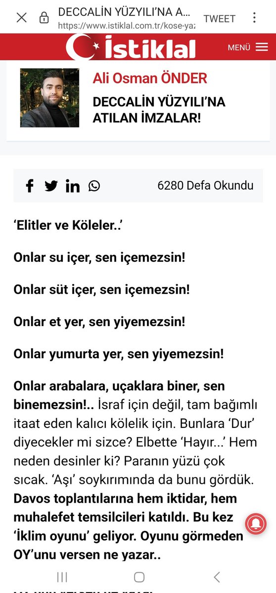 aliosmanonder34's tweet photo. DECCALİN YÜZYILI'NA ATILAN İMZALAR! KOŞUDA AT DEĞİŞİR Mİ?
Seçilmişleri seçmek! Küresel planlar devam ederken küresel örgütler asla at değiştirmezler. Hem iktidar, hem de muhalefet küresel işgal konularında gayette uyumlu. Dünden bugün. Yazının #DEVAMI 👉 https://t.co/WMZcRXJLit https://t.co/zb7rvaQ6s1