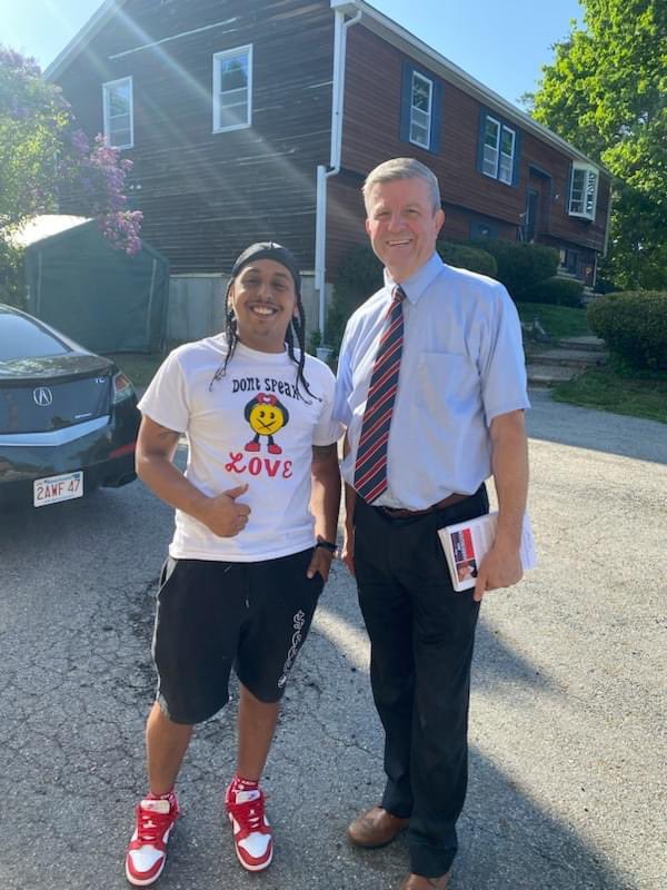 Harrington01970's tweet photo. Ideal weather for door knocking Saturday in the Valley Street and Forest River neighborhoods and beyond. Met my old friend Dave Gauthier and got the chance to hear about this year's Little League activity. https://t.co/4PDqJqfU4L