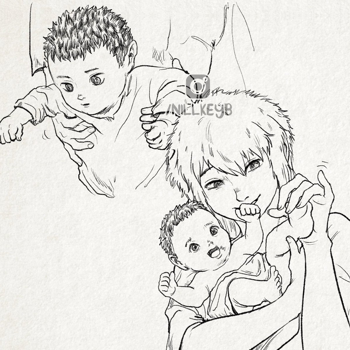 nillkey's tweet photo. Shisu + baby Guts https://t.co/25244S5cdT