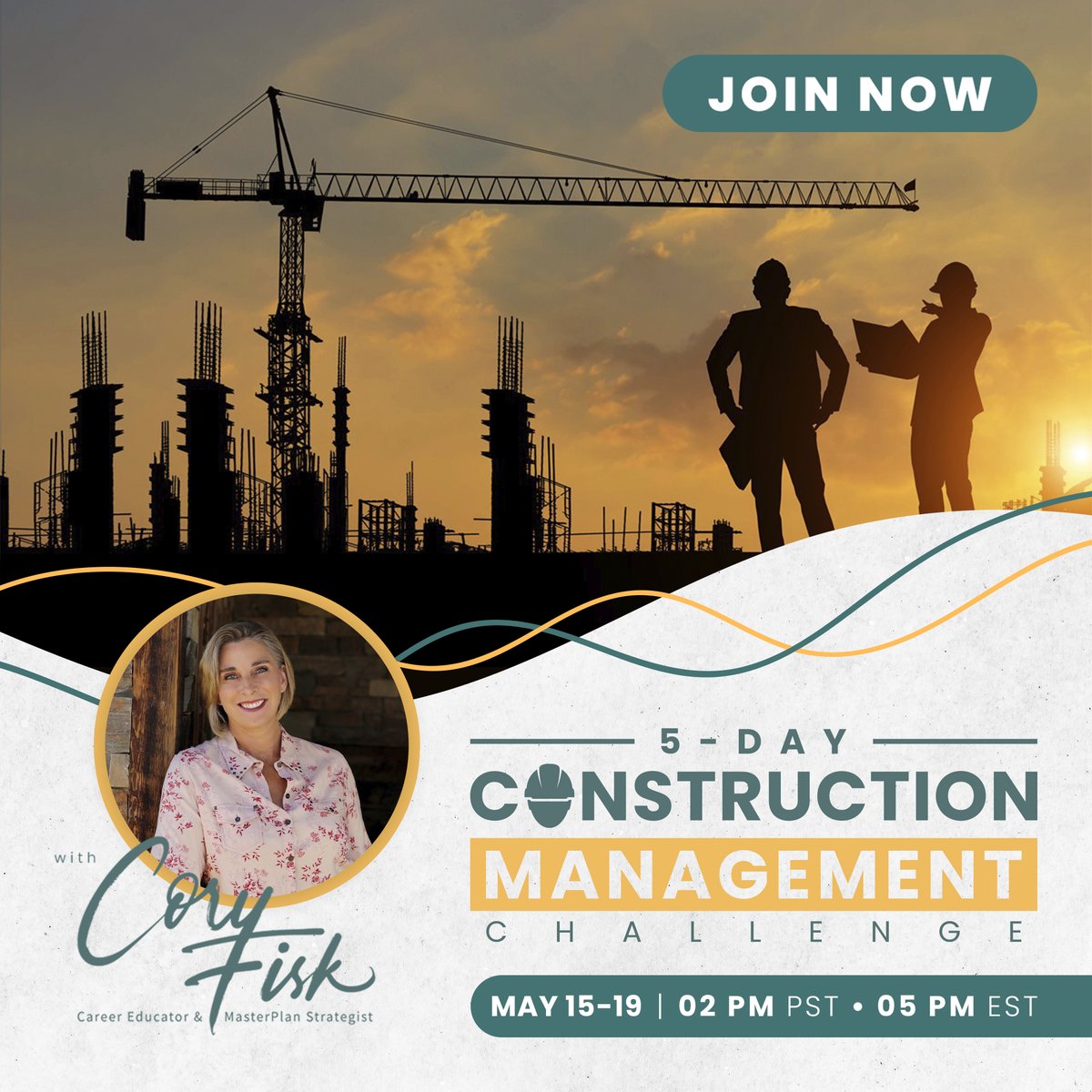 CoryThomasFisk's tweet photo. LAST CHANCE TO REGISTER!

Transition from Site to Office &amp; level up your skills as a Construction Manager!
Learn how to cross the canyon from being a field worker to office management and re-direct your path in the construction industry.

https://t.co/ctFuqmidVt https://t.co/g5RrKnUnwO