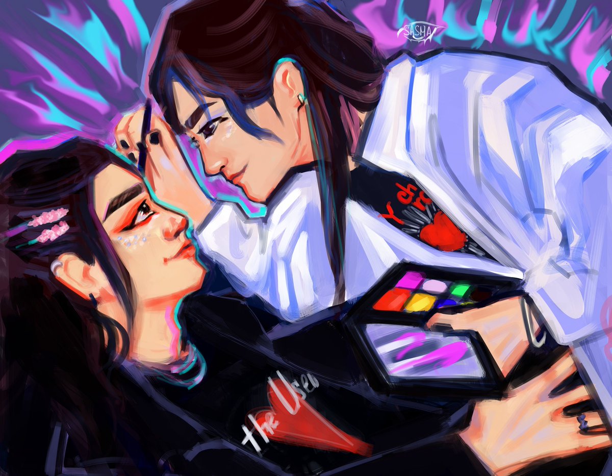 yournobodys's tweet image. wen kexing and zhou zishu prepare for the concert 😎💅
*my chemical romance is playing on the background* 
#WordofHonor #farawaywanderers #天涯客