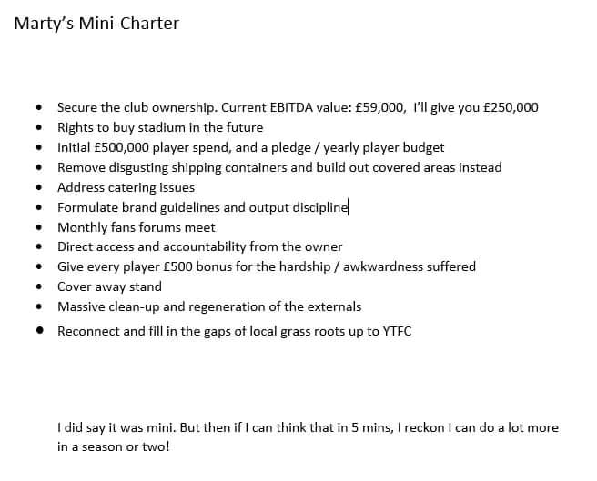 VirtuallyScotty's tweet photo. @MartinHellier Martin, is this still the case? 

Will there be an official plan announced once you're settled? https://t.co/dqtm87oPdd