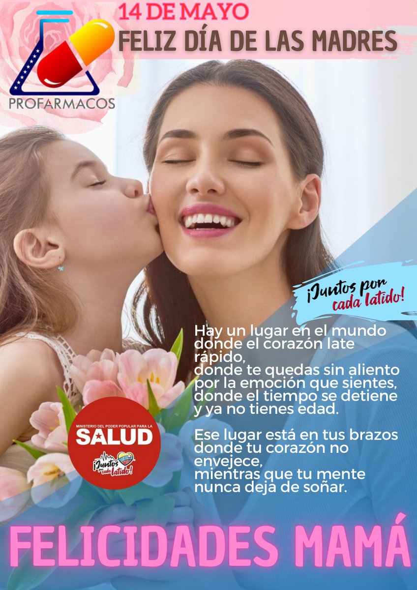 ProfarmacosMpps's tweet photo. #14deMayo es un día especial para enfatizar que #CadaDia su amor construye lo que hoy somos #DiaDeLaMadres @NicolasMaduro @MagaGutierrezV @MinSaludVE #Madres #madrepatria #AmorReal https://t.co/TQHgAO5buz