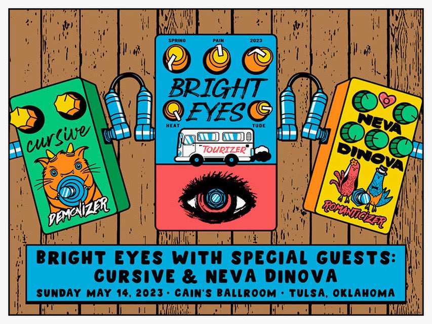 Tonight! Bright Eyes with Special Guests @CursiveTheBand & Neva Dinova at @CainsBallroom in Tulsa. Doors at 6pm. See you there!