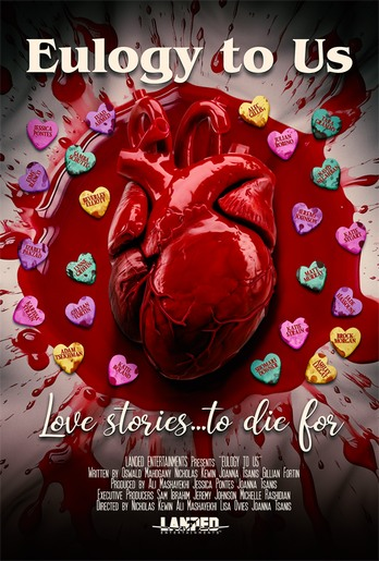 Friday - May 19 @ 8:30 PM w/ Old Flames &amp; Curtain Call
Description: 'Eulogy to Us' is a feature-length genre anthology film about the dark side of dating and relationships.
Directed by: Nick Kewin, Ali Mashayekhi, Lisa Ovies &amp; Joanna Tsanis

Tix: springofhorror.square.site