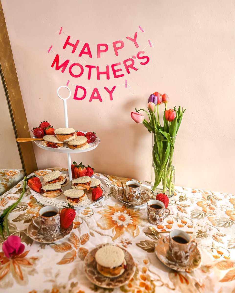 Happy Mother's Day to all those moms who need some tea, tulips, and tiny pb&amp;j sandwiches!