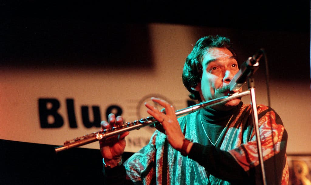 CapitalJazzClub's tweet photo. #NowPlaying, 'See-Saw', off #DaveValentin's *Pure Imagination*. (2011). The #CapitalJazzClub984, with #JacobAsiyo, &amp; @KaimaMwiti. 
Bass: Ruben Rodriguez
Drums: Robby Ameen
Flute, Alto Saxophone, Flute[Bass]: Dave Valentin
Percussion: Richie Flores
Piano: Bill O'Connell. https://t.co/gdXlQ2K5jl