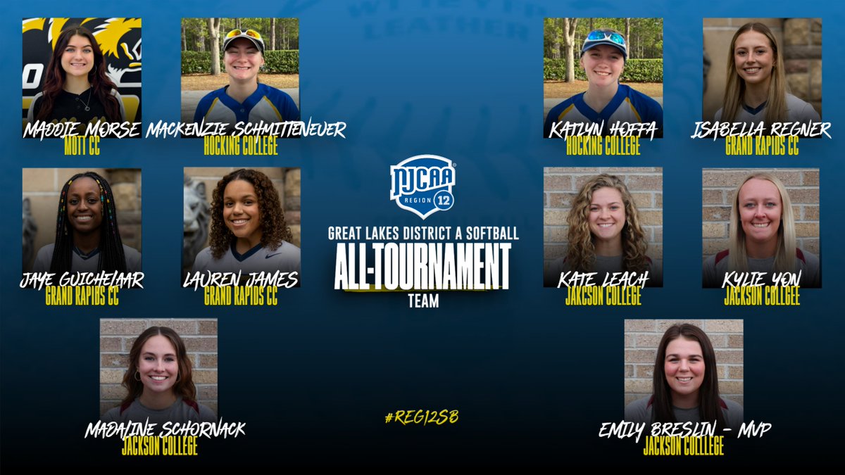 Here is the NJCAA Great Lakes District A Softball Championship All-Tournament Team. <a href="/MichCCAA/">MCCAA</a> <a href="/OCCACSports/">OCCAC</a>