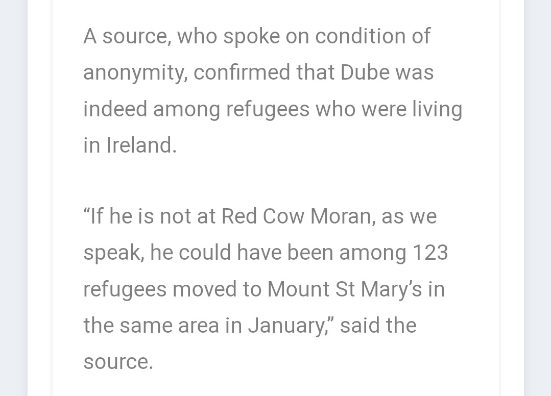 Tweet media, politicians, everyone!

This story is the perfect example of why we speak up. 

#PeterDube and his family must be sent back to Zimbabwe immediately and Ireland's immigration policy must be addressed at govt level.