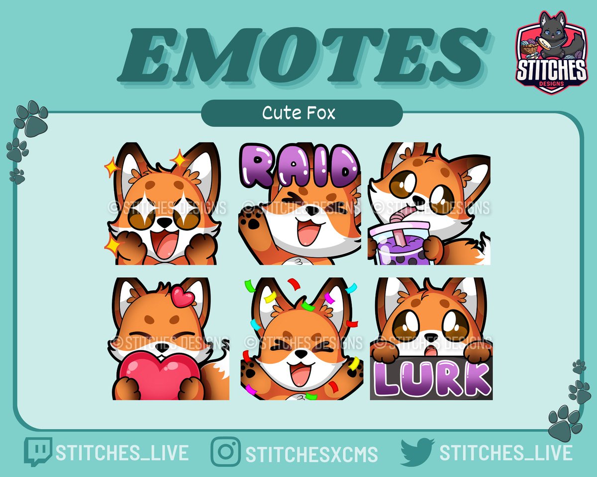 Cute fox emote pack now on my Etsy 🦊💜 link in my bio 🥰

#twitch #twitchstreamer #twitchemotes #emoteartist #emotes #emotes #twitchtv #TwitchAffilate #foxart #fox #cute #Animal