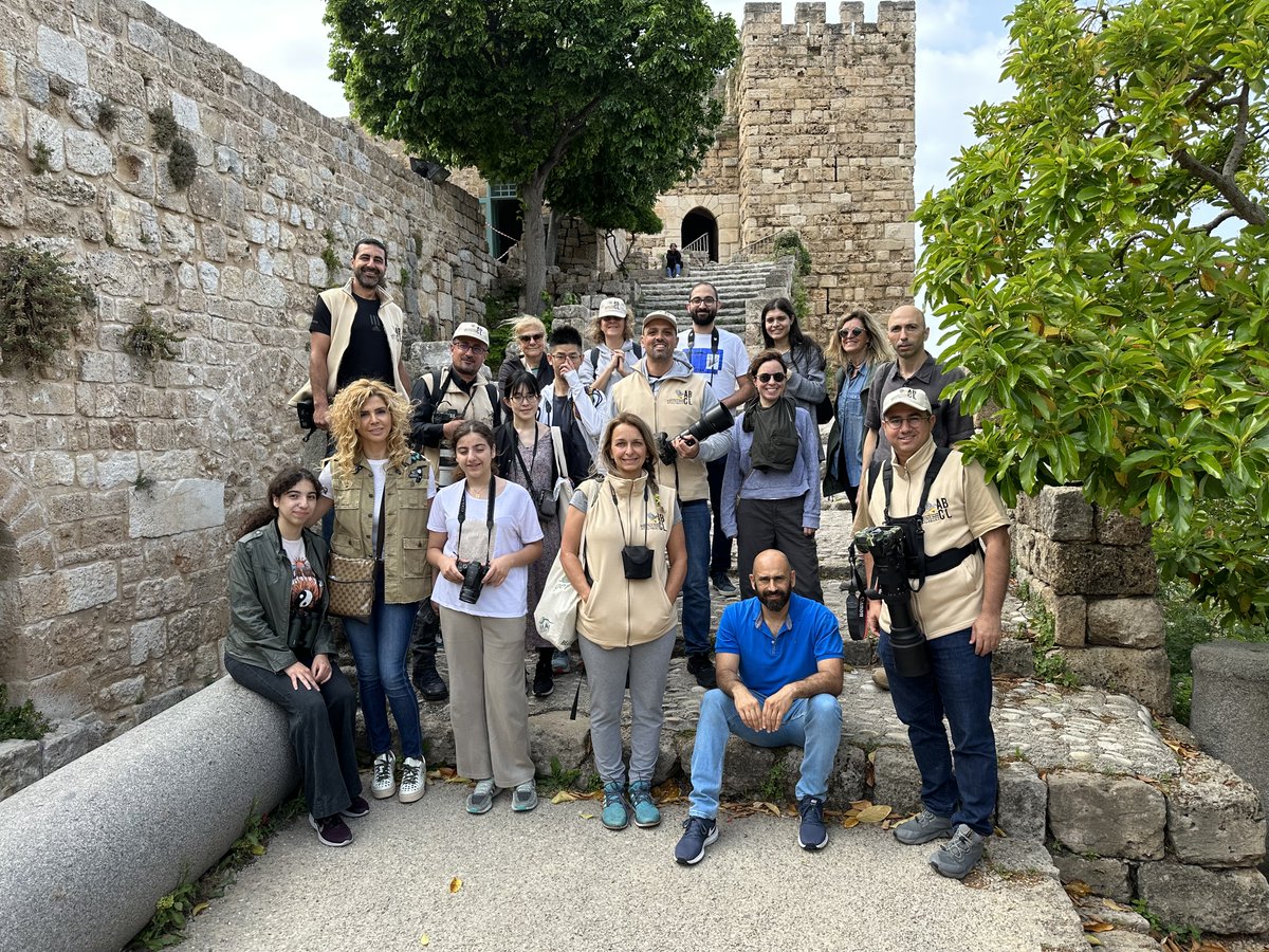 BirdsLebanon's tweet photo. #World_Migratory_Bird_Day was celebrated yesterday by #ABCL members and friends in one of the most beautiful historical sites in Lebanon, at the Citadel of #Jbeil, combining the love of our natural heritage with our cultural heritage.

@BirdLife_News @_OSME https://t.co/sduc68Z4ij