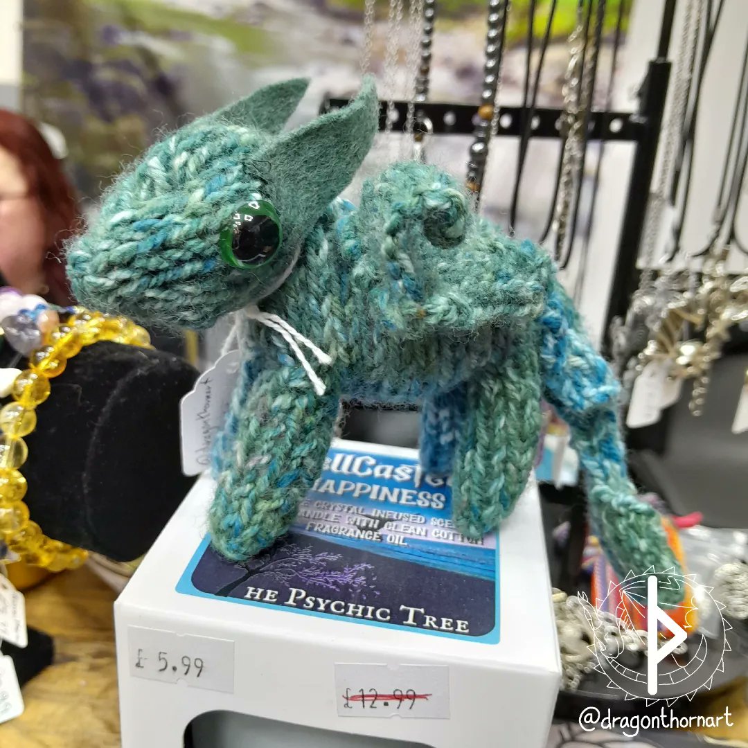 dragonthornart's tweet photo. Another little knitted dragon complete, this time a bluey-green one.

All I seem to be doing at the moment is working and knitting 😂

This dragon kind of reminds me of Earth with the blues and greens.

#knitting #knitteddragon #handmade #handmadedragon #dragon #dragontoy https://t.co/3U3tyyTvhi
