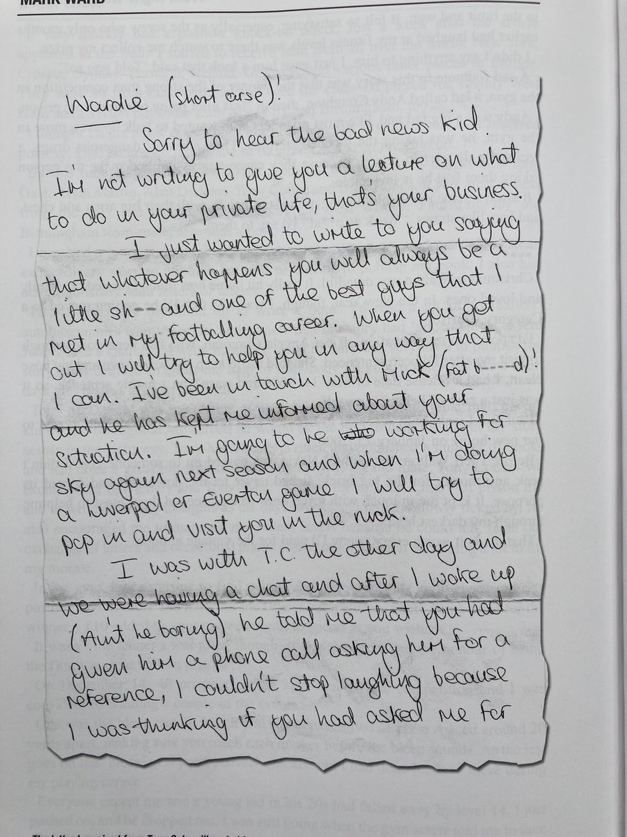 manwithbooks's tweet image. At his recent #PennedUp event Tony Gale spoke about the letter he’d sent his friend Mark Ward during Mark’s time in prison. Mark was so moved by it he put it in his book. You can see why. #LettersMatter #AlwaysWrite
