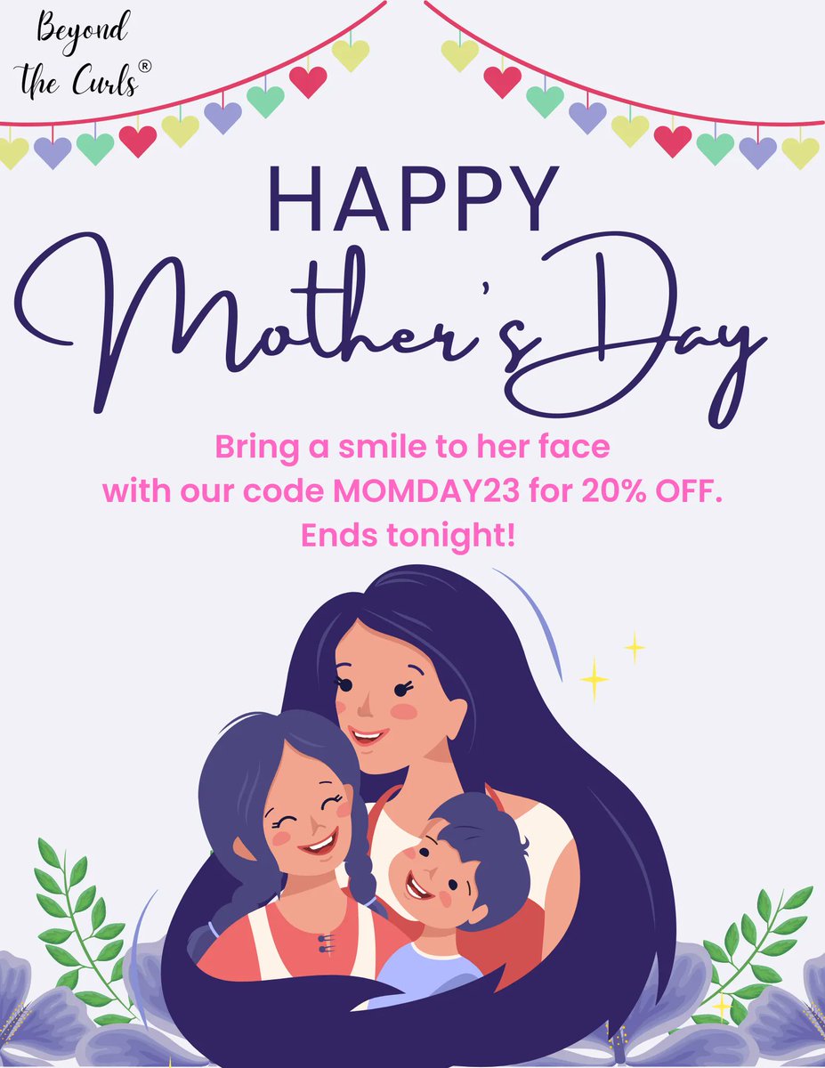 beyond_curlsco's tweet photo. To all our Mothers, Grandmothers, Aunts, Sisters, &amp; other Women and/or single Father's in our lives that care for us and love us unconditionally, Happy Mother's Day. Enjoy this gift from us, and thank you for choosing BTC. 💜 #mothersday #mother #beyondthecurlsco #haircare #hair https://t.co/ONsftf8cAM