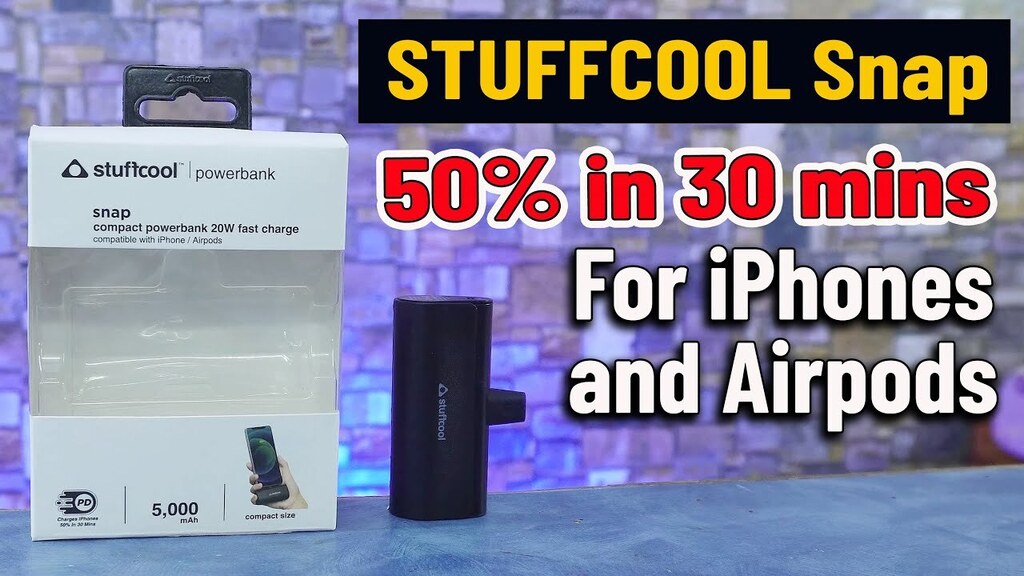 BCD_Tech's tweet photo. https://t.co/yXUMIkxTB7 Stuffcool Snap is Super compact 5000mAh Lightning Power Bank which supports 20W PD and can charge any iPhone to 50% in 30 mins. In this video, we unboxed and tested this power bank for input, outputs, protocols, capacity and internals.
 
Links:
Powerbank… https://t.co/4PiOsdYxym