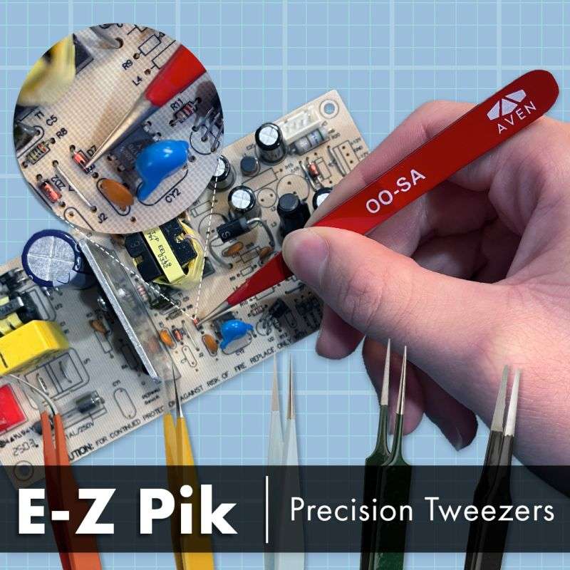 globalsmt's tweet photo. Aven offers E-Z Pik tweezers with durable coating for high visibility and easy identification
https://t.co/0LZQxbwwuo
#ipc #smt #printedelectronics #pcbdesign #electronicsmanufacturing #electronicstechnology #semiconductorpackaging #pcbassembly #smta #electronicspackaging #s... https://t.co/RzgmNAc7IH