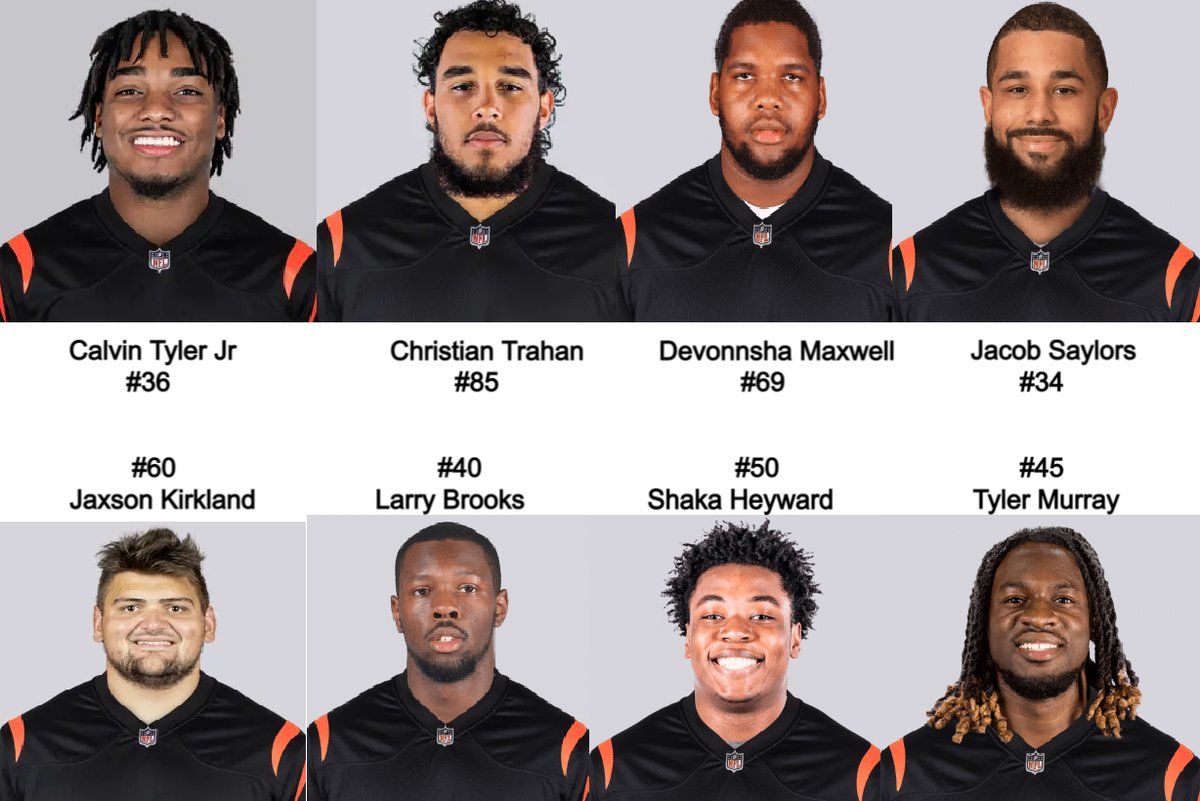 Jennife45487237's tweet photo. Some of Our Newest Bengals!! (Signed College Free Agents)
@BlessedAthleteC #ChristianTrahan @Devonnsha @Saylors1k @jaxson_kirkland @larrybrooksIII @S_Heyward05 #TylerMurray
Some of Our Newest Bengals haven't had pictures added yet. Will post when added! WELCOME TO THE JUNGLE! https://t.co/JDwZexrRM5