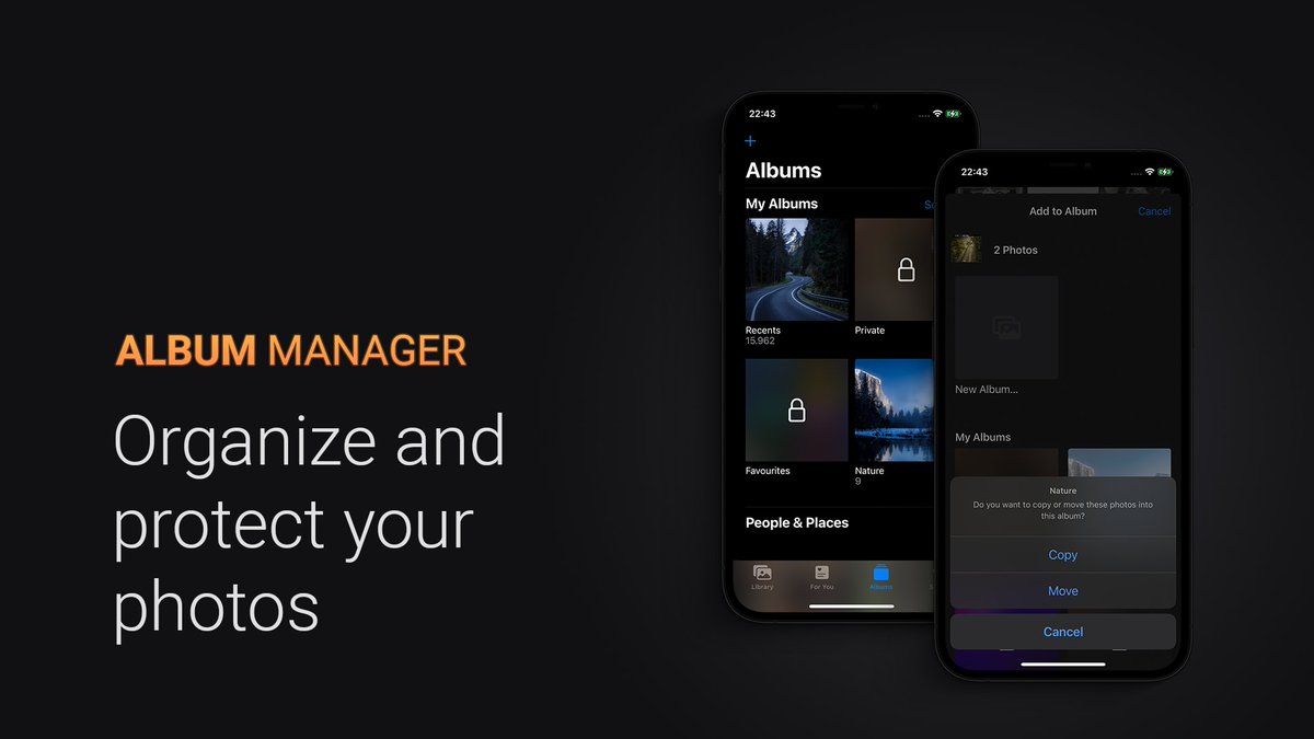 NoisyFlake (@noisyflake) on Twitter photo 💥NEW Tweak: AlbumManager 🔒
AlbumManager allows you to organize your library into actual albums, protect albums via FaceID/TouchID or passcode or hide them altogether.
Full feature list in the depiction :)
AlbumManager is available on Chariz for $2.99: chariz.com/get/albummanag… 💥NEW Tweak: AlbumManager 🔒
AlbumManager allows you to organize your library into actual albums, protect albums via FaceID/TouchID or passcode or hide them altogether.
Full feature list in the depiction :)
AlbumManager is available on Chariz for $2.99: chariz.com/get/albummanag…
