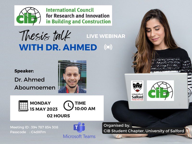 📚 Join us tomorrow for an enlightening webinar on thesis talk by the brilliant Dr. Ahmed! 🎓✨
#PGRStudents #ResearchJourney #ThesisTalk