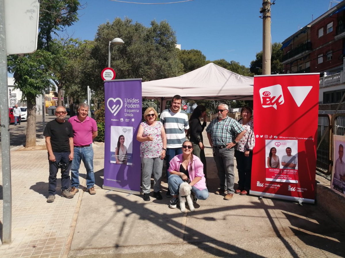 EU_Paterna's tweet photo. Hoy hemos estado en uno de los grandes barrios degradados de nuestro municipio, La Cañada, repartiendo información sobre la candidatura de UP-EU.

A pocos kilómetros, el PSOE hacía campaña con el dinero de todos los paterneros. El 28 de mayo, tú decides. https://t.co/GV8rvBluGB
