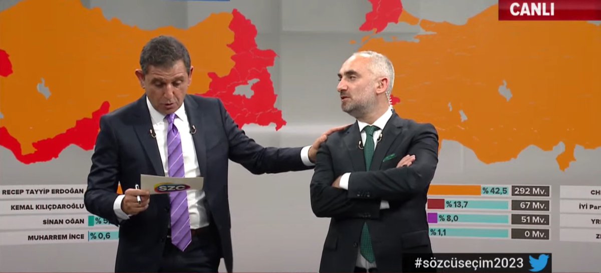 Fatih Portakal: Az önce gelen AKP verilerine göre Kemal Kılıçdaroğlu %47.35 ile önde.