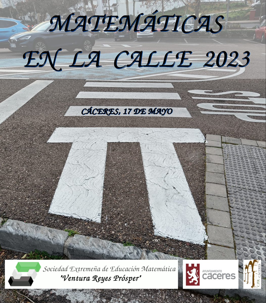 SEEMVRProsper's tweet photo. 🟢⚪️⚫️ SEEM INFORMA 📢

‼️MATEMÁTICAS EN LA CALLE, 2023‼️

📆 17 de mayo de 2023
🕤 De 10 a 14h
📍 Cáceres, Paseo de Cánovas

➡️Centros educativos: 21
➡️Estudiantes: 960
➡️Profesores: 60
➡️Talleres y actividades: 63
➡️Exposiciones: 9

‼️Nos vemos en Cáceres‼️

#MatesEnLaCalle https://t.co/d3jbQhuKnQ