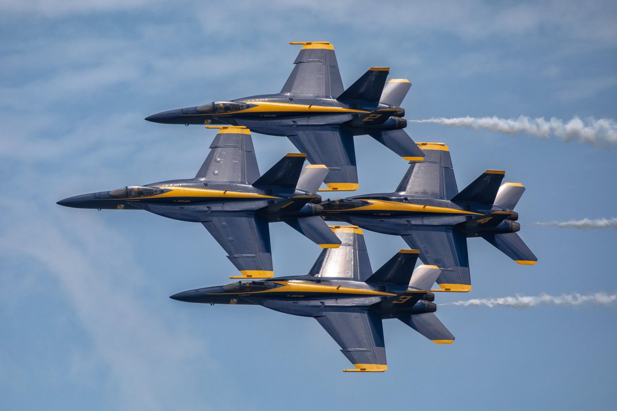 USNavy's tweet photo. The Blue Angels are at it Again! ⚓ 🔥
The #BlueAngels perform during the 2023 Wings Over South Texas Airshow in Corpus Christi, Texas, May 7, 2023.
📷: Joseph Kumzak https://t.co/wa61Suhfxa