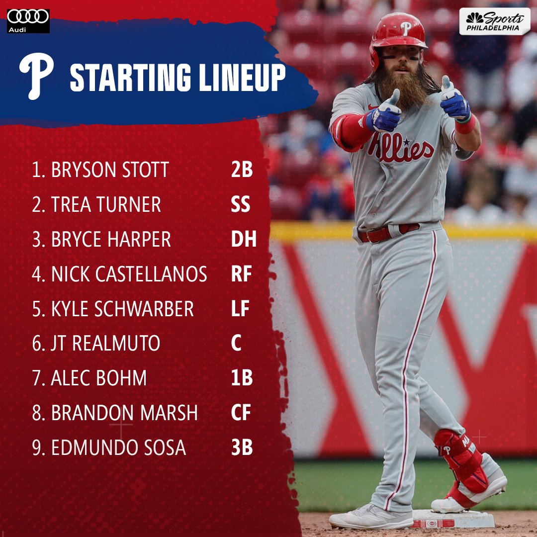 NBCSPhilly's tweet photo. Sunday's starting lineup 🫡 | @audi https://t.co/MflfqDBOzv