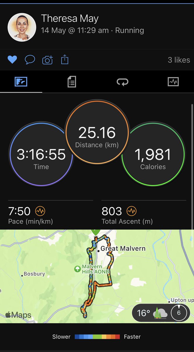 Theresa_May_PhD's tweet photo. @thebodycoach completed the Body Coach May Challenge today on my 25K run over the Malvern Hills. It was a gorgeous day for it ☀️😎🏃🏽♀️
#bodycoach #run #healthyliving #exercise https://t.co/0MJh8UjI2U