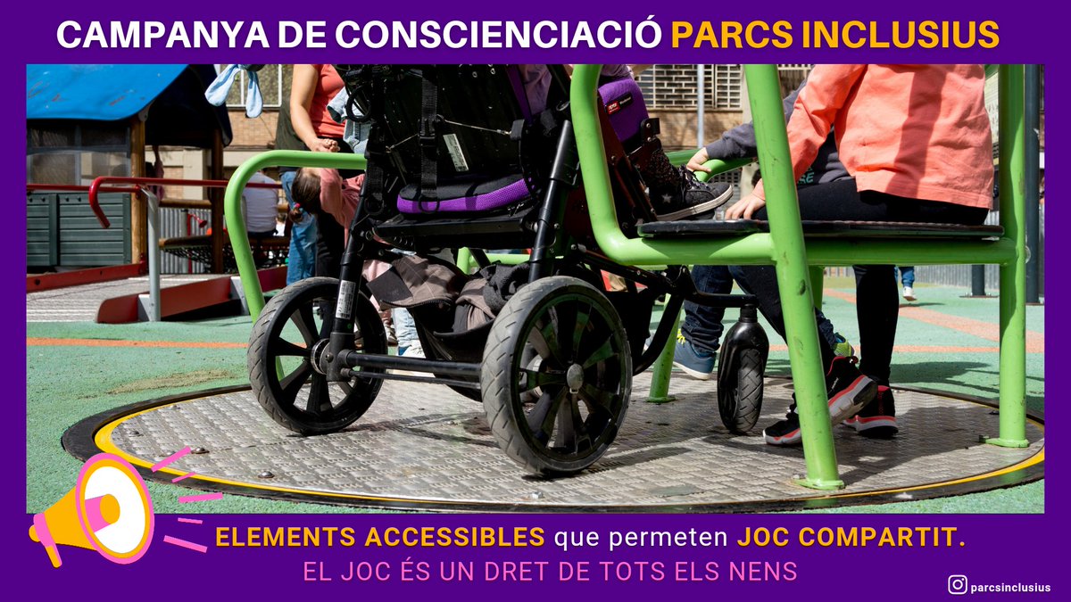 ana_mourelo's tweet photo. #ConscienciacióParcsinclusius 
Als parcs han d'haver elements accessibles que permetin el joc compartit.
Han d'haver elements inclusius,perquè no només han de poder entrar al parc si no també a l'element i poder jugar amb la resta.
#ElementsAccessibles
#CompartirJoc
#ParcsPerTots https://t.co/lZztQz3nZC